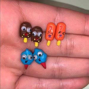 Cute food stud earrings